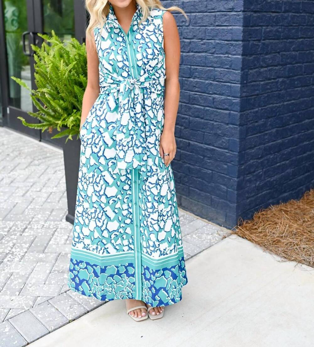 NEW JADE & JOY JOY reefline wrap maxi dress in blue